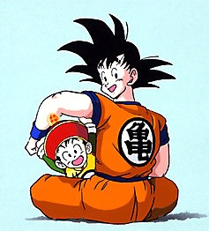 鳥山明の絵画作品　タイトルは、ドラゴンボール Dragon Ball 　悟空と悟飯